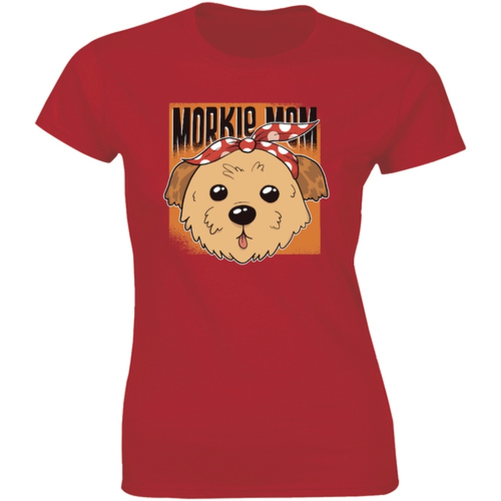 Cute Beautiful Morkie Mom Dog Face T-shirt Tees
